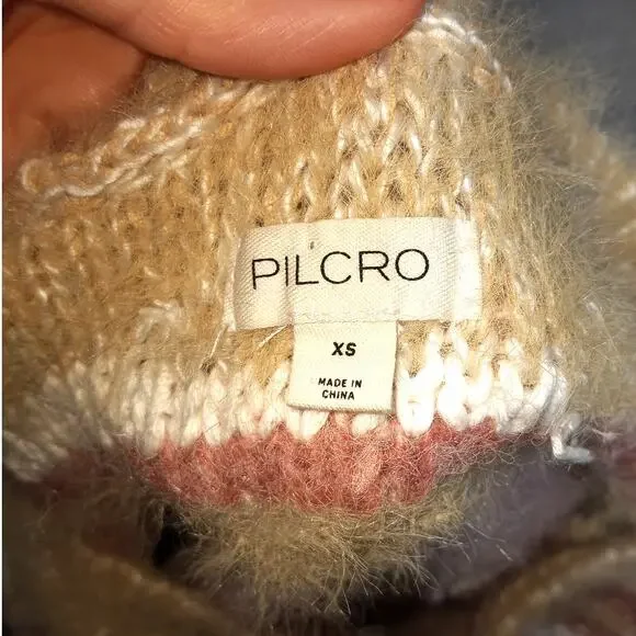 Anthropologie Pilcro Multi Jumper Sweater Oversized Cropped Size XS - Picture 5 of 7